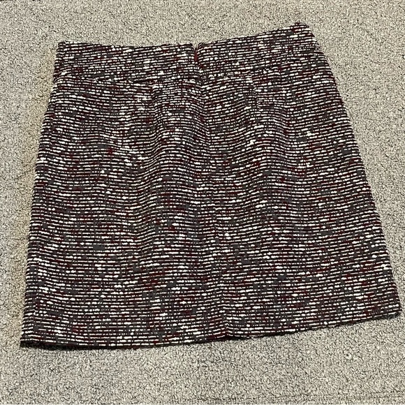LOFT Ann Taylor Skirt Womens 4P Multicolor Lined Zip Pockets Mini Textured - Picture 9 of 11
